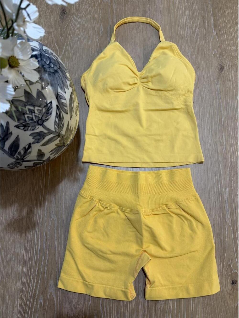Women's Yellow Crop-top